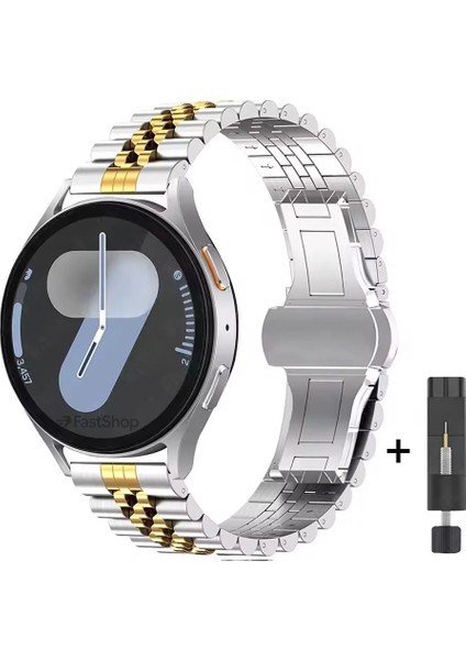 Samsung Galaxy Watch 7 Fe 4 5 Pro 6 Seri 40 42 43 44 45 46 47 mm Uyumlu Çelik Rolex Saat Kordonu