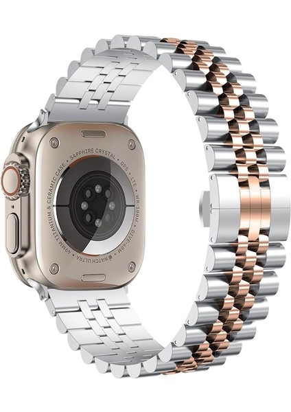 Apple Watch Seri 2 3 4 5 6 7 8 10 Se Ultra Uyumlu 42 44 45 46 49MM Uyumlu Paslanmaz Çelik Rolex Kordon fiyatları