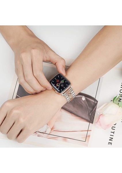 Apple Watch Seri 2 3 4 5 6 7 8 10 Se Ultra Uyumlu 42 44 45 46 49MM Uyumlu Paslanmaz Çelik Rolex Kordon fırsatları