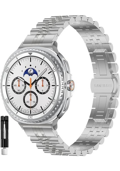 Samsung Galaxy Watch 8 40MM /watch 8 44MM / Classic 46MM Uyumlu Paslanmaz Çelik Rolex Kordon