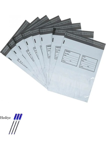 Cepli Küçük Boy Kargo Poşeti 24X30+5 cm - 200 Adet (40+40=80 Mikron)