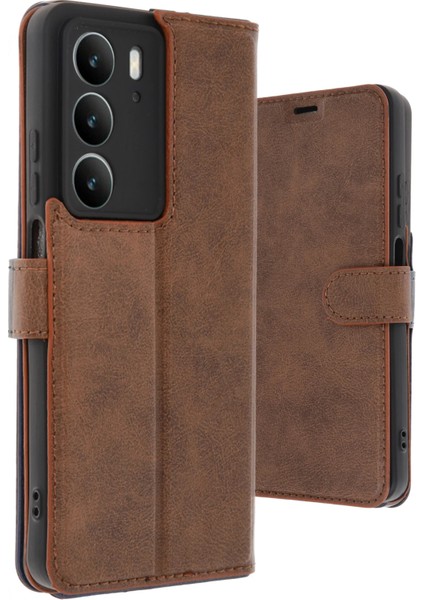 Ds-Derin Newface Realme C75 4g Trend S Plus Kapaklı Kılıf - Taba