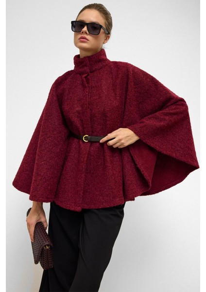 Kemerli Kalın Panço Bordo 3154 fiyatları