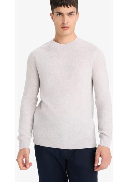 Erkek Kazak F1777AX/GR184 Lt.grey