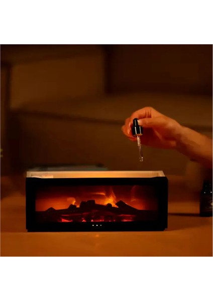 Şömine Difüzörü Hava Nemlendirici 7 Renk Şömine Aroma Difüzör Aroma Terapi Cihazı modelleri