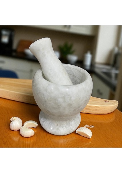 Mermer Havan Siyah Turuncu Pembe – Doğal Sırsız Iç Yüzey, Baharat ve Sarımsak Dövücü fırsatları