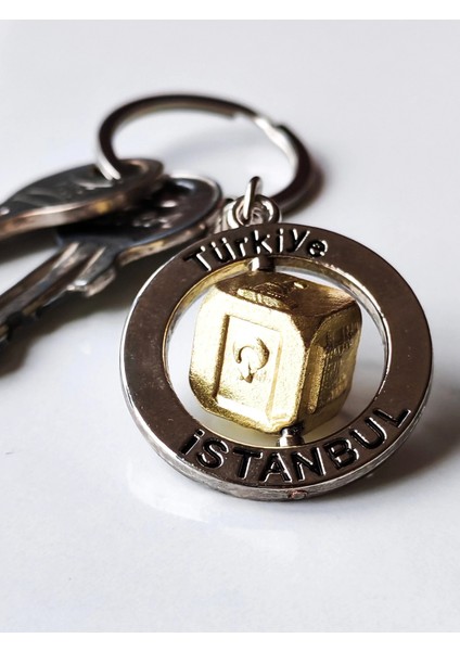 Motifli Zar Sarı Metalik Anahtarlık fırsatları