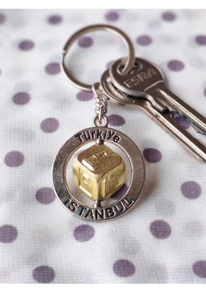Motifli Zar Sarı Metalik Anahtarlık indirimleri