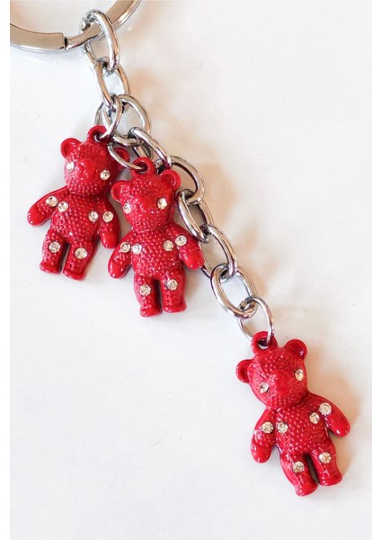 Kırmızı 3 Küçük Ayıcıklı Anahtarlık fiyatları