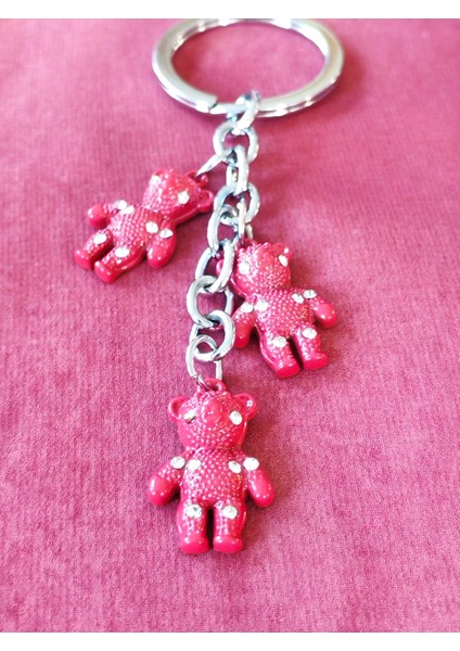 Kırmızı 3 Küçük Ayıcıklı Anahtarlık modelleri