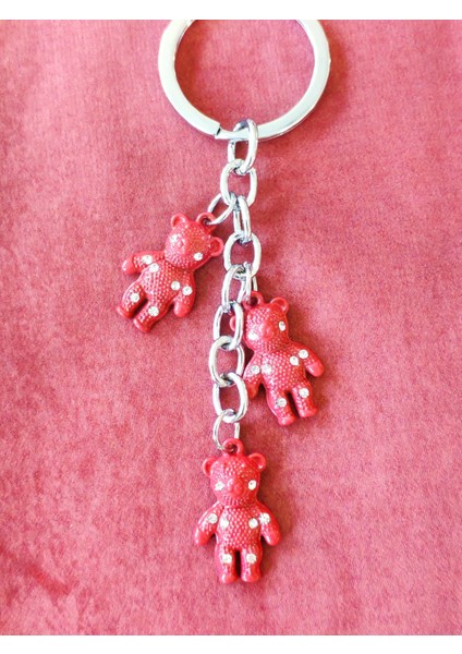 Kırmızı 3 Küçük Ayıcıklı Anahtarlık fırsatları