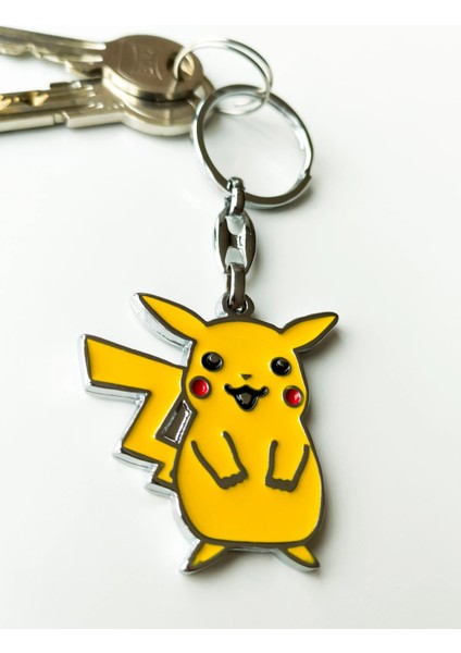 Sarı Pikachu Metal Anahtarlık