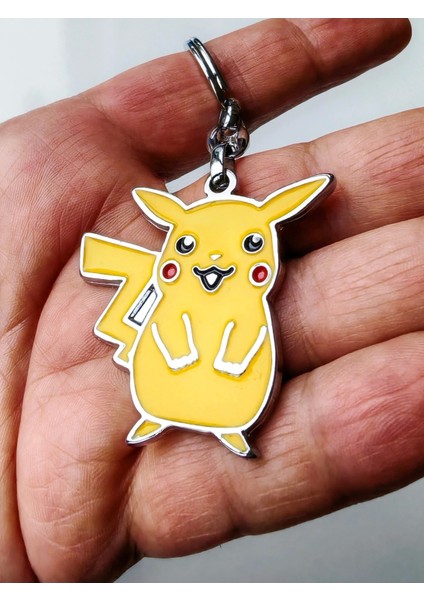 Sarı Pikachu Metal Anahtarlık