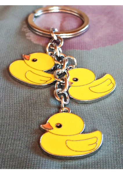 3 Sarı Ördekli Metal Anahtarlık fırsatları