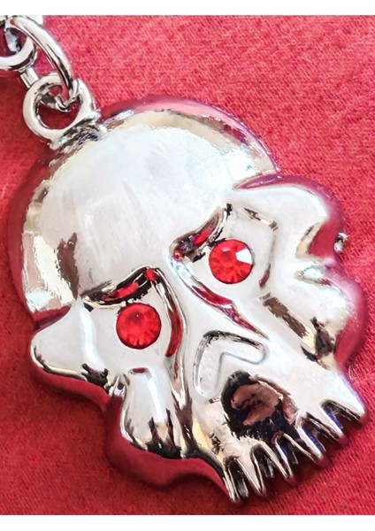 Kırmızı Gözlü Iskeletor Kafatası Metal Anahtarlık modelleri