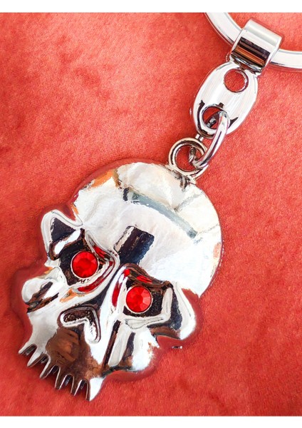 Kırmızı Gözlü Iskeletor Kafatası Metal Anahtarlık fırsatları
