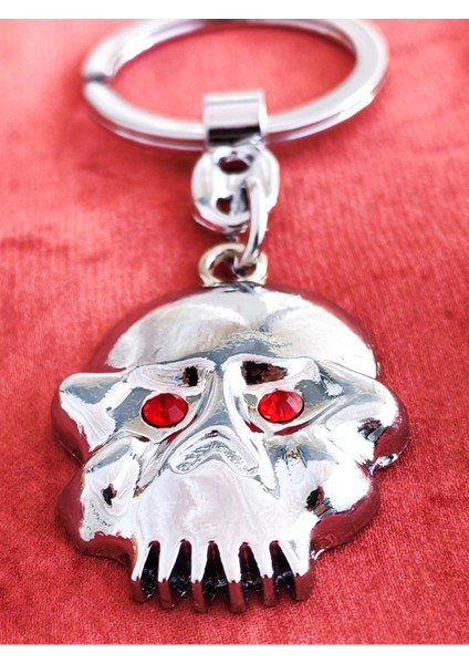 Kırmızı Gözlü Iskeletor Kafatası Metal Anahtarlık indirimleri