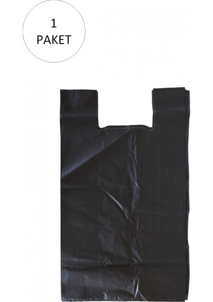 Siyah Hışır Atlet Poşet Mini Boy 22X31 cm 1 Paket Takriben 500 Adet