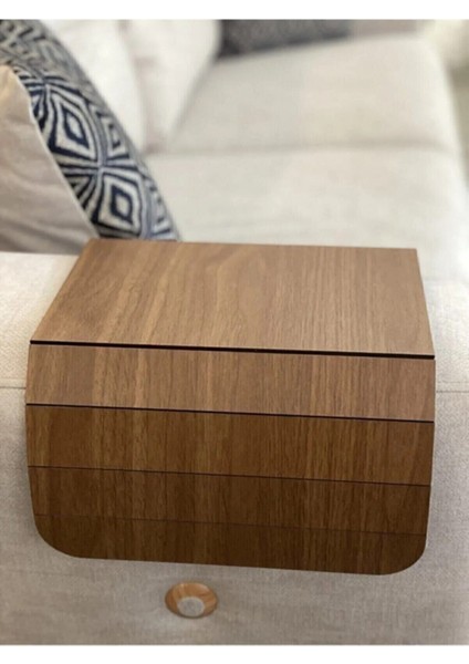 Kahverengi Koltuk Kenarı Ahşap Kaymaz Tepsi fiyatları