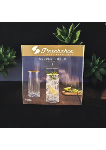 Elysia Golden Touch Meşrubat Bardağı 4lü 365 cc