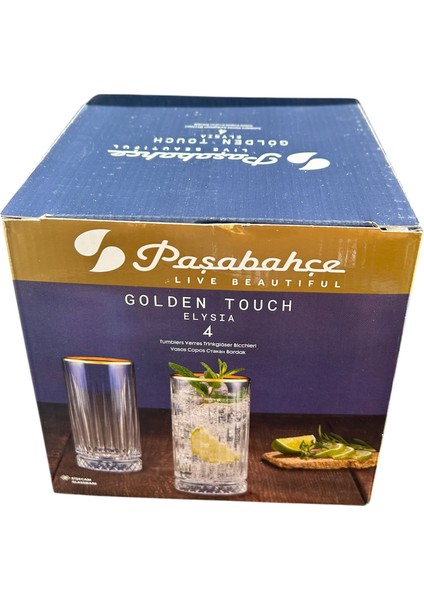 Elysia Golden Touch Meşrubat Bardağı 4lü 365 cc