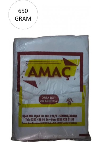 Şeffaf Hışır Atlet Poşet Orta Boy 27X47 cm 650 gr (1 Paket-Takriben 200 Adet)