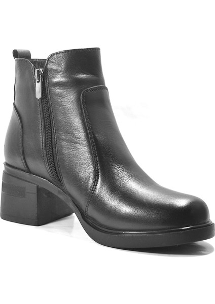 25.2700 Hakiki Deri Siyah Kalın Topuklu Kadın Bot fırsatları