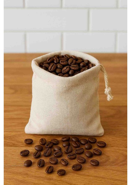 Ham Bez Pamuklu Kuru Kahve ve Bitki Çayı Saklama Kesesi 5’li Set – Doğal ve Nefes Alabilir