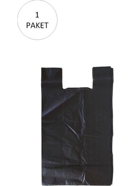 Siyah Hışır Atlet Poşet Mini Boy 22X31 cm 1 Paket Takriben 500 Adet