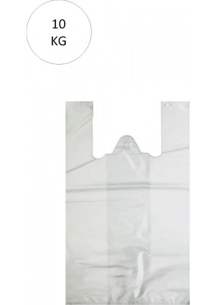 Beyaz Atlet Poşet Büyük Boy 32X57 cm Takriben 720 Adet 10 kg