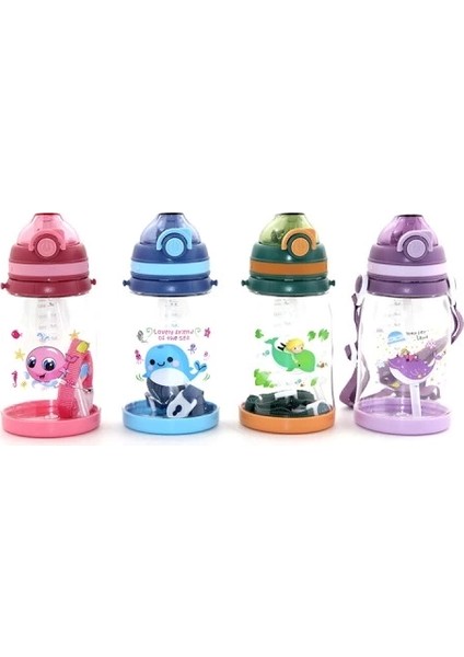 Renkli Pipetli Suluk 550 ml