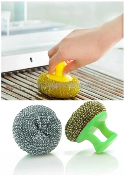 Tutacaklı Paslanmaz Çelik Top Bulaşık Ovma Teli Bulaşık Temizleme Fırçası Yıkama Süngeri modelleri