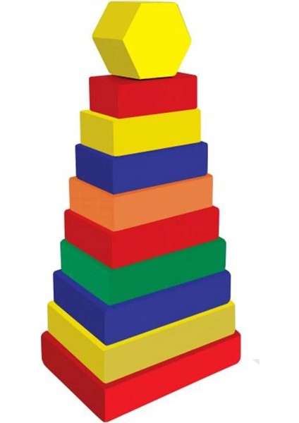 Playwood Ahşap Dikdörtgen Renkli Kule fiyatları