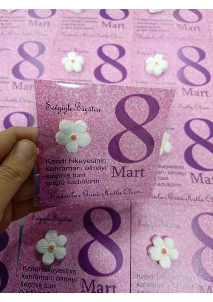 15 Adet 8 Mart Dünya Kadınlar Günü Hediyelik Tohumlu Kart fiyatları