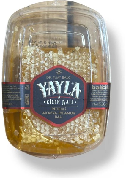Çiçek Balı (Petekli, Akasya-Ihlamur Balı) 520 Gr.