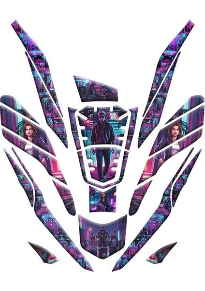 Gogo Tank Pad Full Set 015 Gta (26 Parça) - Honda Pcx (2021-2024)