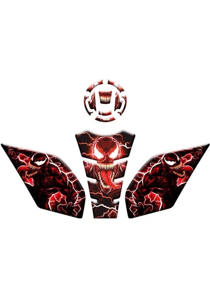 Gogo Tank Pad Set Turuncu Venom 014 (4 Parça) - Cf Moto Sr 250