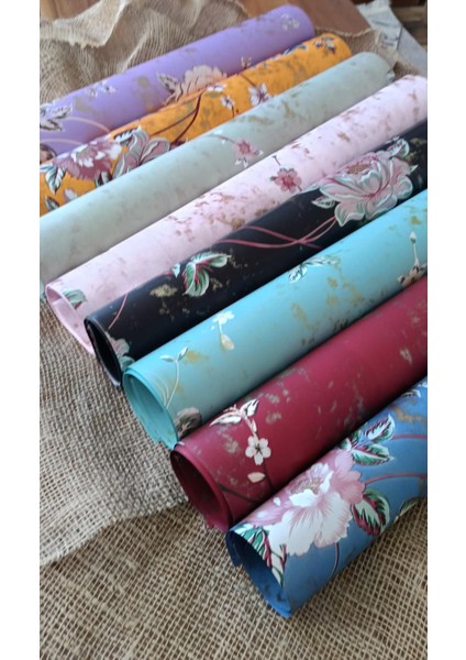 Buketin Şıklığı 40’lı Çiçek Ambalaj Kağıdı Seti – 8 Renk modelleri