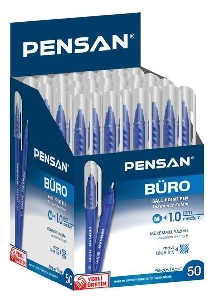 Tükenmez Kalem 1.0 mm Mavi – 12’li Adet - (Büro Serisi) modelleri