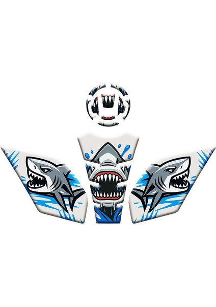 Gogo Tank Pad Set Turuncu Shark 013 (4 Parça) - Cf Moto Sr 250