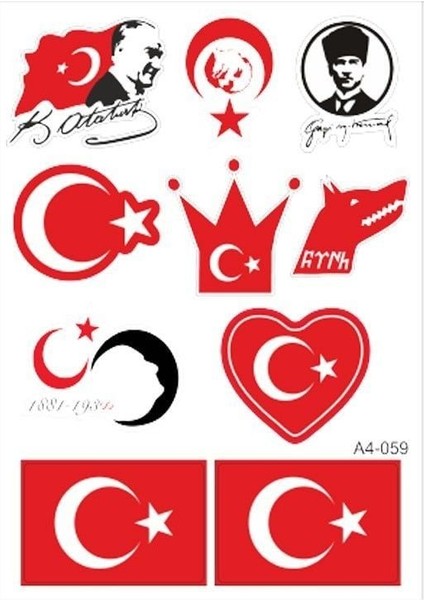 Gogo A4 Sticker Set TÜRK-059