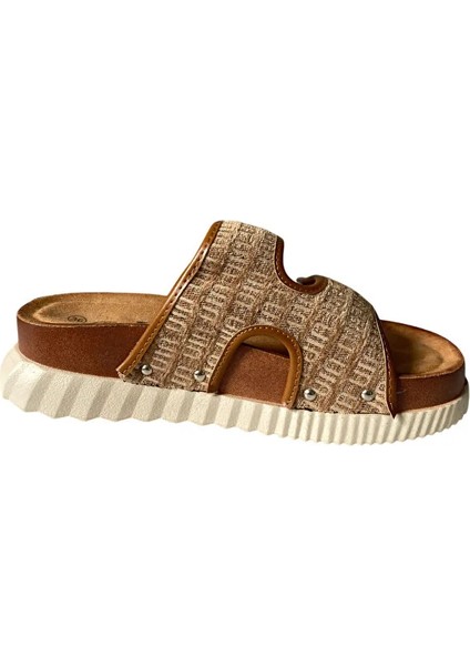 25Y178 Kadın Kalın Taban Ortopedi Terlik Camel fiyatları