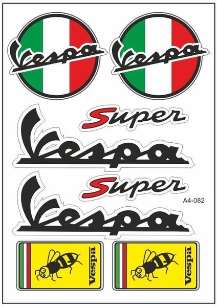 Gogo A4 Sticker Set VESPA-082
