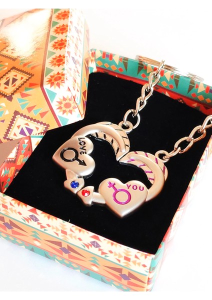 Çiftlere Özel Kalp Şeklinde Ikiz Metal Anahtarlık indirimleri