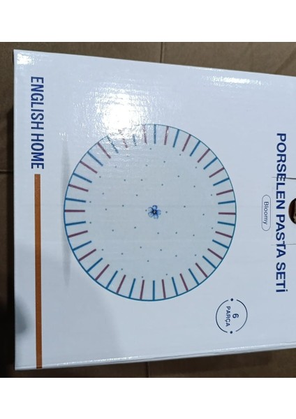 Home Lilyum Porselen 6'lı Pasta Seti 21 cm Renkli fiyatları