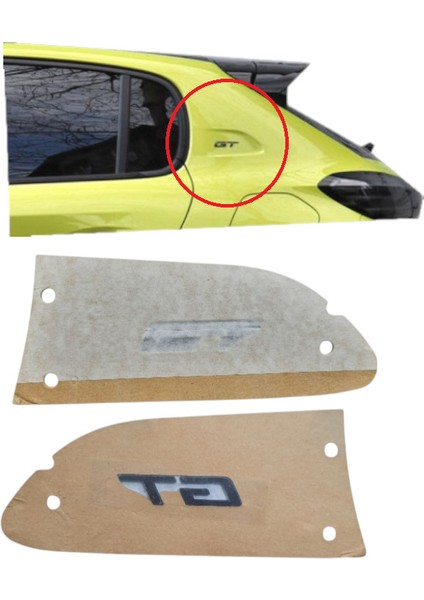 Psa Grup Peugeot Gt Yazı Monogram Arka Sol Camurluk Bazalt Grı
