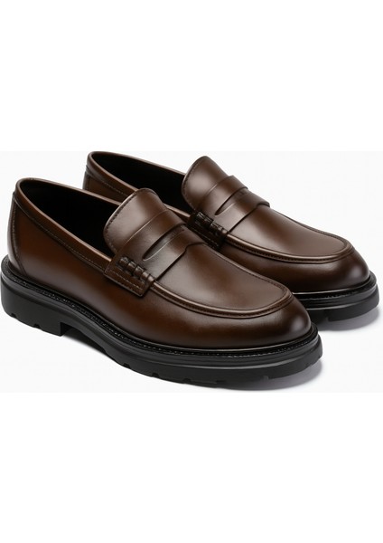 GR0392 Hakiki Deri Italyan Tarz Tasarım Eva Yüksek Taban Koku Yapmaz Spor Klasik Ayakkabı