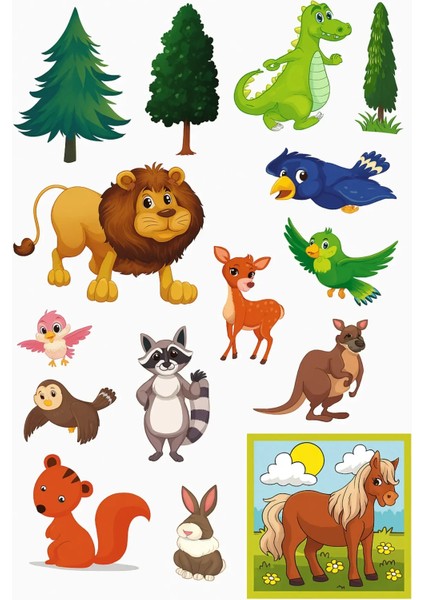 60 Çıkartmalı Sticker Kitabı –eğitici Etkinlik Kitabı (Ormanlar, Dinazorlar, Prenses, Fen ve Doğa) fiyatları