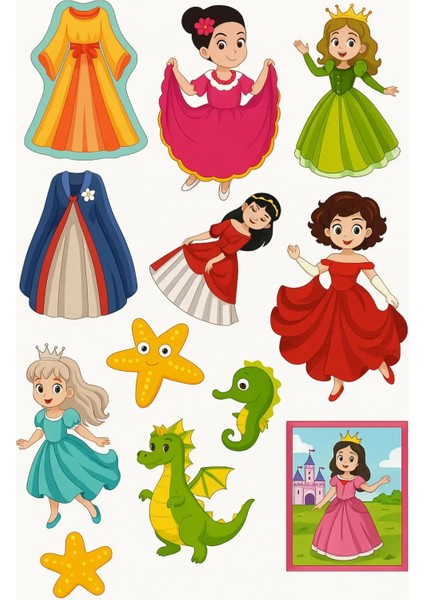 60 Çıkartmalı Sticker Kitabı –eğitici Etkinlik Kitabı (Ormanlar, Dinazorlar, Prenses, Fen ve Doğa) fırsatları