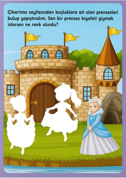 60 Çıkartmalı Sticker Kitabı –eğitici Etkinlik Kitabı (Ormanlar, Dinazorlar, Prenses, Fen ve Doğa)